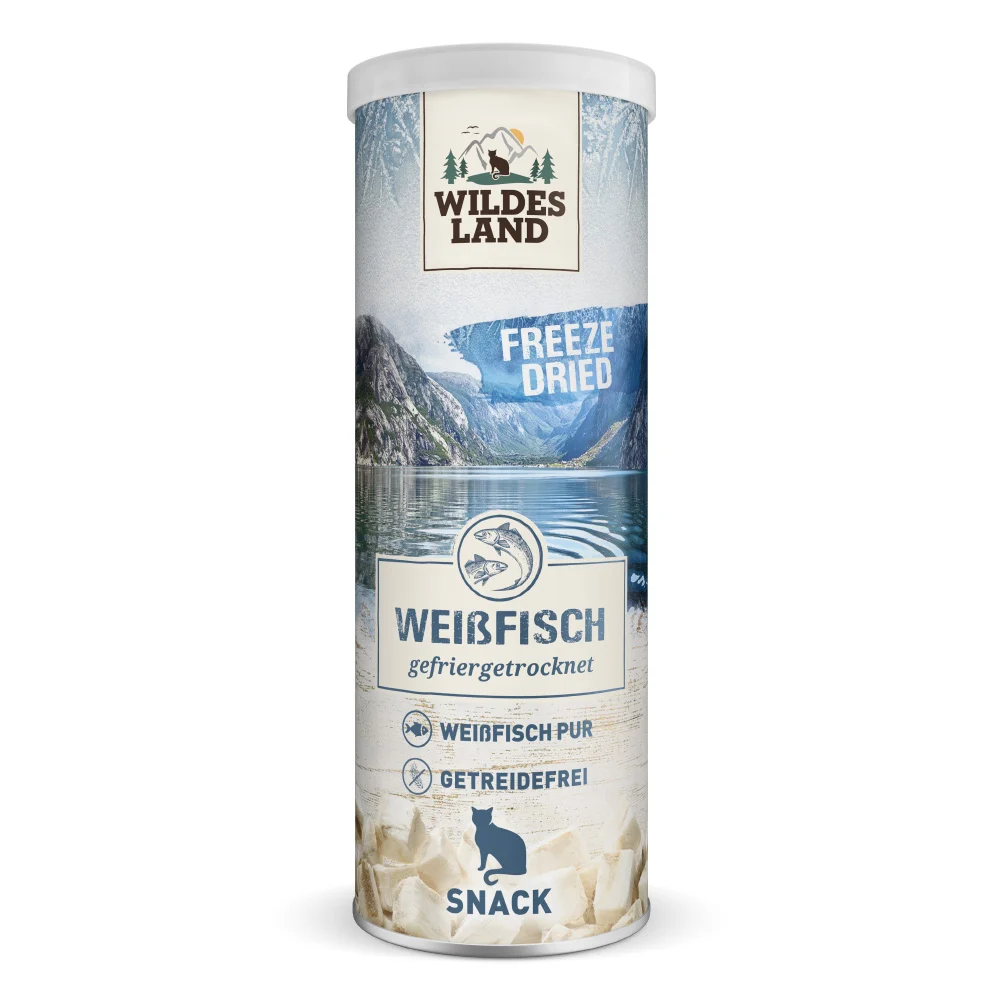 Wildes Land Freeze Dried Wei脽fisch Snack 6 x 16 g