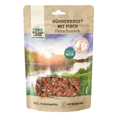 Wildes Land Hühnerbrust mit Fisch 200 g