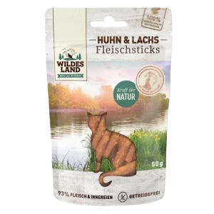 Wildes Land Huhn und Lachs Sticks 50 g