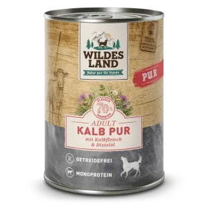 Wildes Land Hund Kalb PUR mit Distelöl