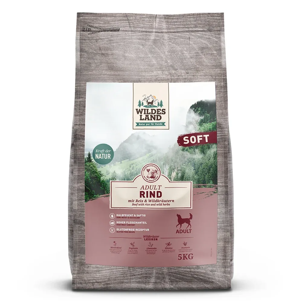 Wildes Land Hund Rind mit Reis und Wildkräutern Soft - Image 2