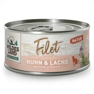 Wildes Land Katze Filet Huhn & Lachs mit Kürbis & Petersilie