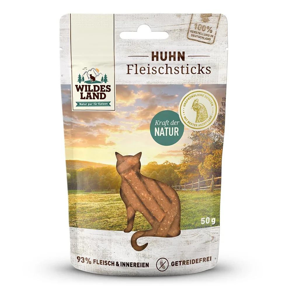 Wildes Land Katze Fleischsticks Huhn