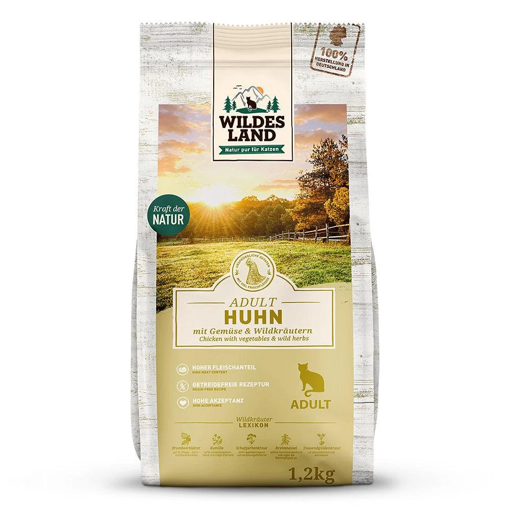 Wildes Land Katze Huhn