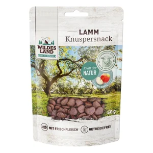 Wildes Land Katze Knuspersnack Lamm mit Apfel