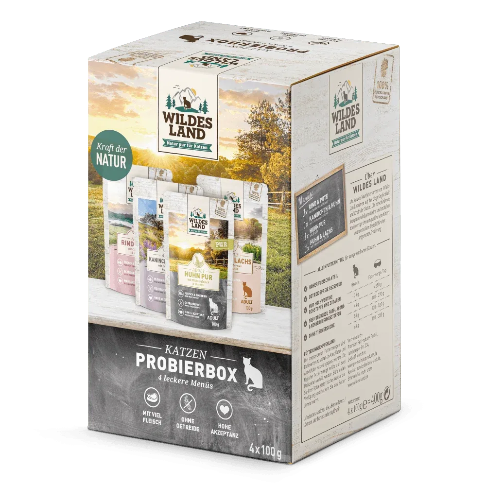 Wildes Land Katze Probierbox Pouch