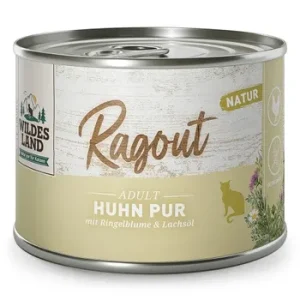 Wildes Land Katze Ragout Huhn Pur mit Ringelblume & Lachsöl