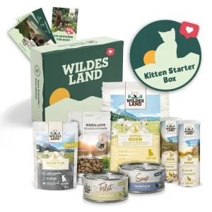 Wildes Land Kitten Starter Box Trockenfutter Snack Nassfutter 1 Paket