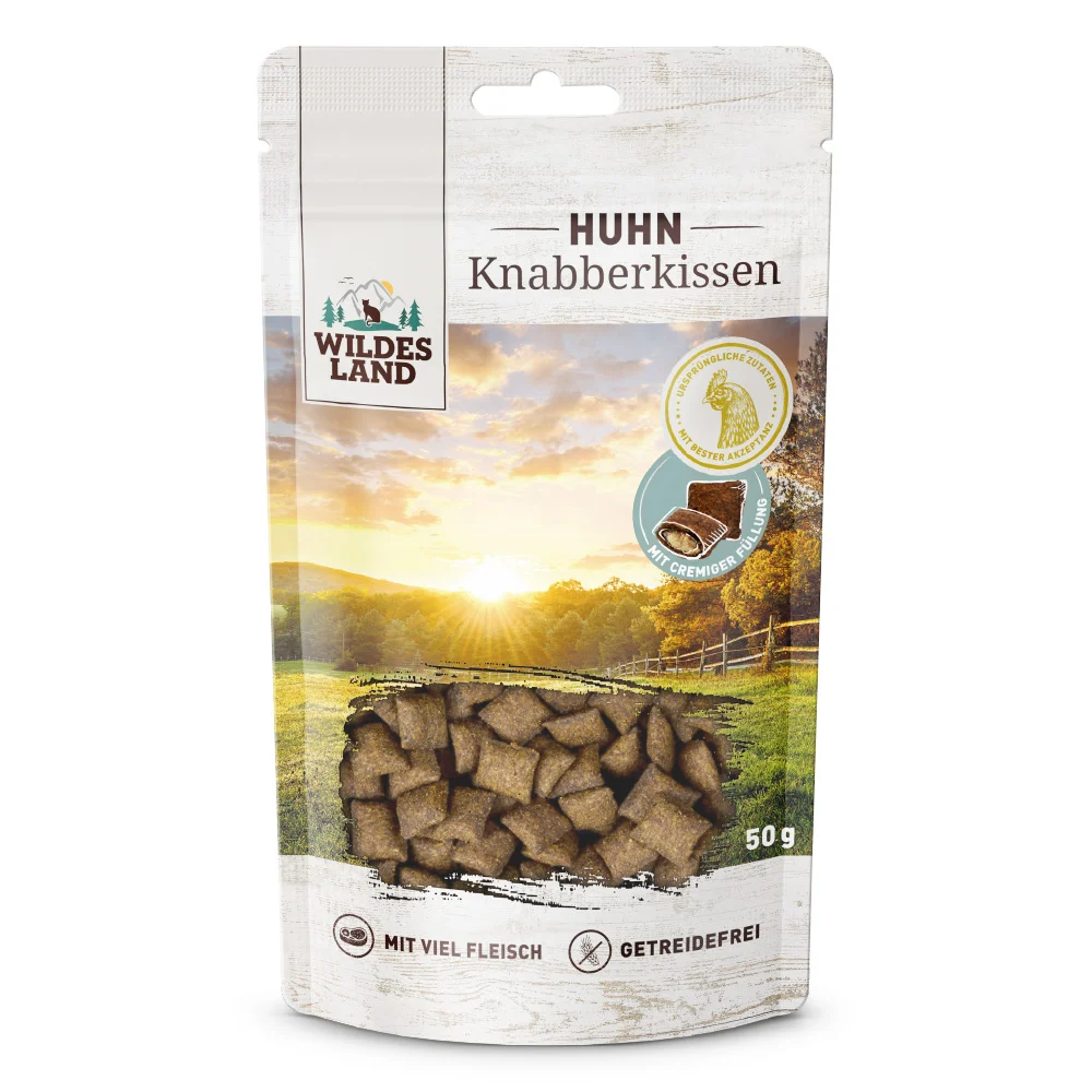 Wildes Land Knabberkissen Huhn Snack 50 g