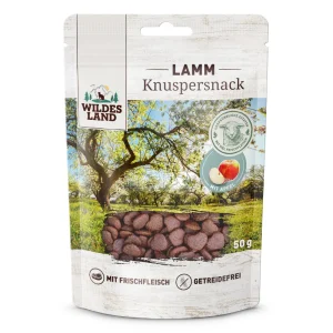 Wildes Land Knuspersnack Lamm mit Apfel Snack 50 g
