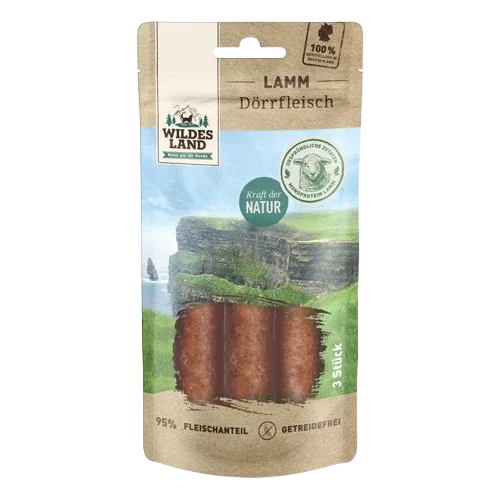 Wildes Land Lamm Dörrfleisch 3 Stk.