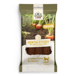 Wildes Land PawPrint Veggie Adult Dentalsticks mit Karotte Snack 180 g