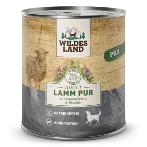 Wildes Land PUR Adult Lamm mit Distel枚l Nassfutter 12 x 800 g