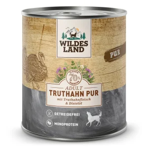 Wildes Land PUR Adult Truthahn mit Distel枚l Nassfutter 6 x 800 g