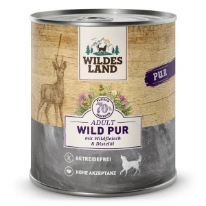 Wildes Land PUR Adult Wild mit Distel枚l Nassfutter 6 x 800 g