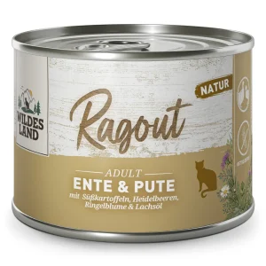 Wildes Land Ragout Ente & Pute mit S眉脽kartoffeln Nassfutter 12 x 180 g