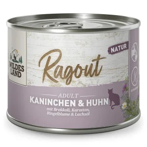Wildes Land Ragout Kaninchen & Huhn mit Brokkoli Nassfutter 12 x 180 g