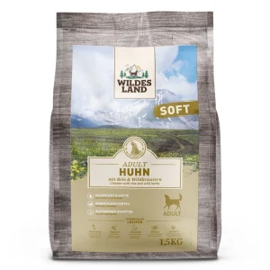 Wildes Land Soft Adult Huhn mit Reis und Wildkr盲utern Trockenfutter 1,5 kg