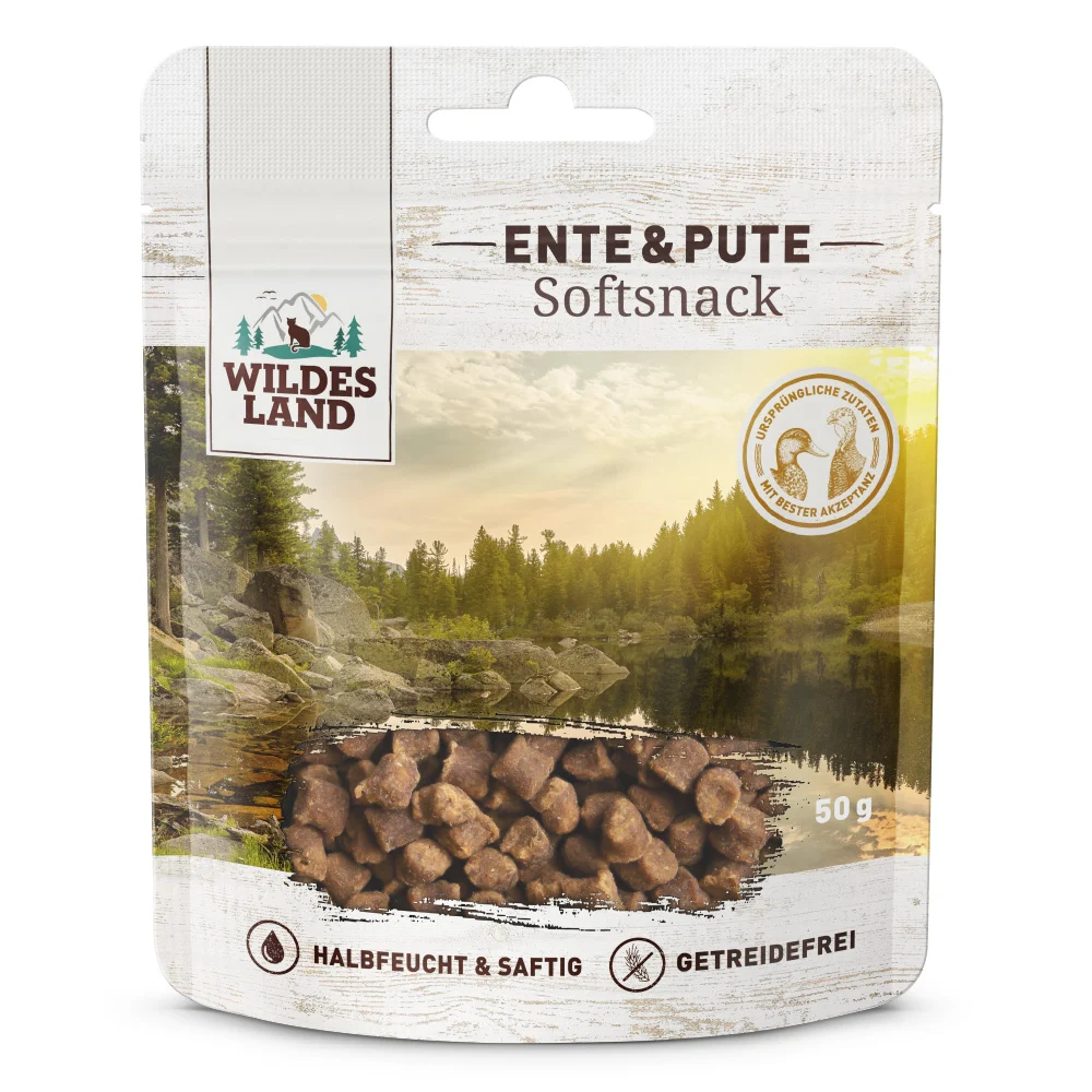 Wildes Land Softsnack Ente & Pute Snack 50 g