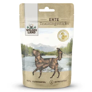 Wildes Land Trainingssticks Ente Snack 8 x 70 g