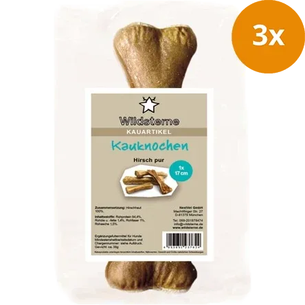 Wildsterne Kauknochen Hirsch pur 17 cm (60 g) - Image 2