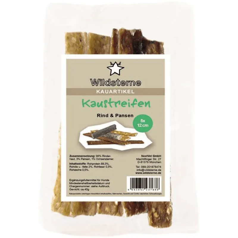 Wildsterne Kaustreifen Rind + Pansen 5x12 cm