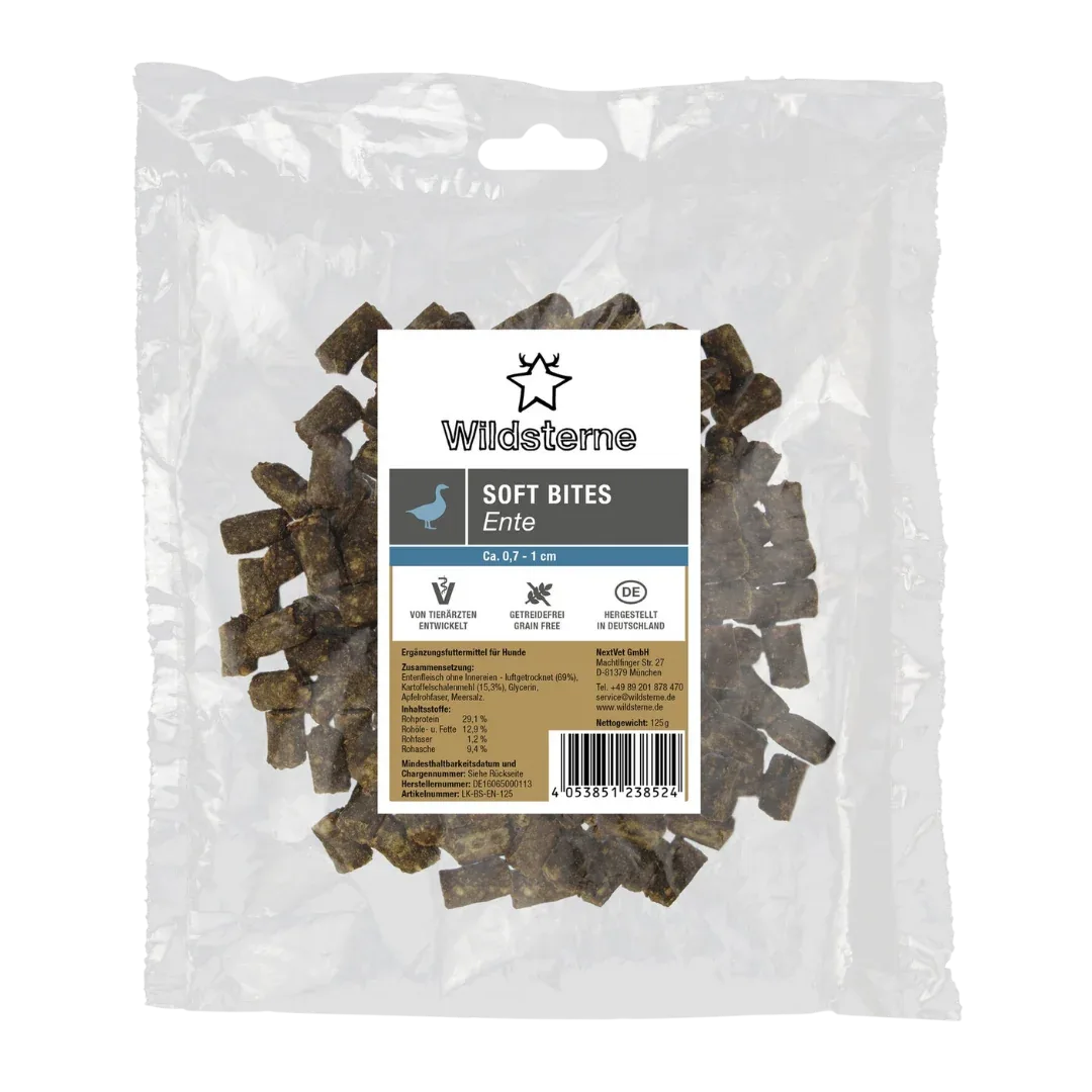 Wildsterne Soft Bites Ente 125 g