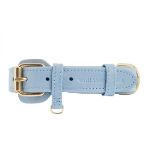 William Walker Leder-Hundehalsband Sky - S
