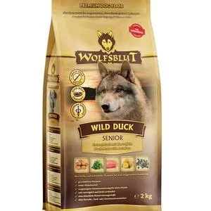 WOLFSBLUT Trockenfutter für Hunde Wild Duck, Senior, Ente & Kartoffel