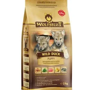 WOLFSBLUT Trockenfutter für Hunde Wild Duck, Puppy, Ente & Kartoffeln