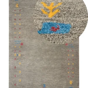 Wolle Gabbeh Area Rug 140 x 200 cm Grey SEYMEN - HaustierPro
