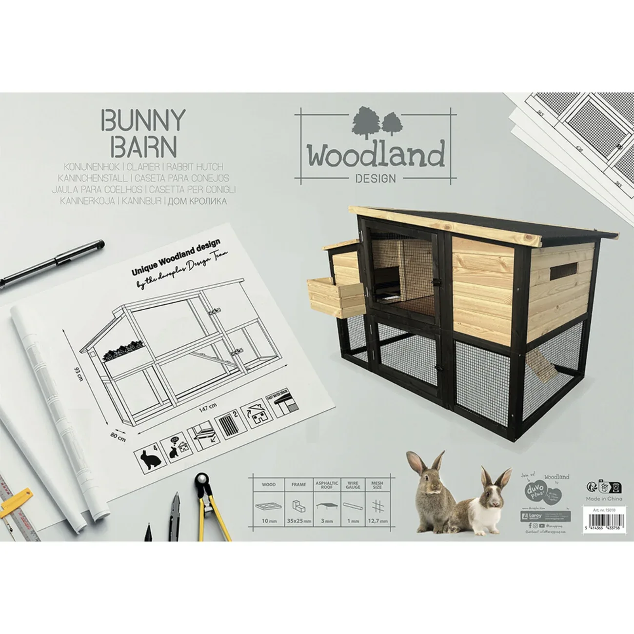 Woodland Design Kaninchenstall Bunny Barn – Dein Traumhaus für Langohren - Image 2