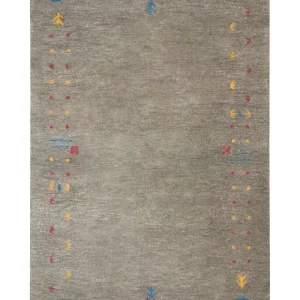 Wool Gabbeh Area Rug 140 x 200 cm Grey SEYMEN - HaustierPro