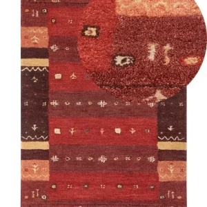 Wool Gabbeh Area Rug 140 x 200 cm Rot SINANLI - HaustierPro