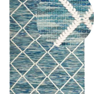 Wool Rug 140 x 200 cm Azurblau BELENLI - HaustierPro