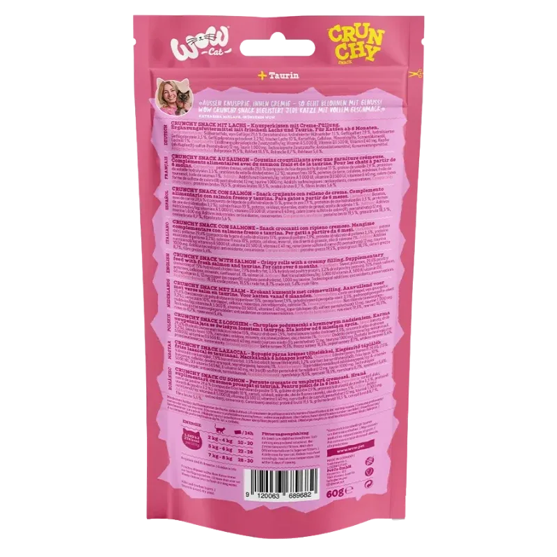 Wow Cat Crunchy Snack mit Lachs 60g - Image 2