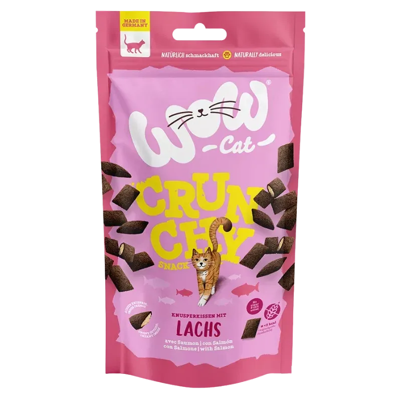 Wow Cat Crunchy Snack mit Lachs 60g