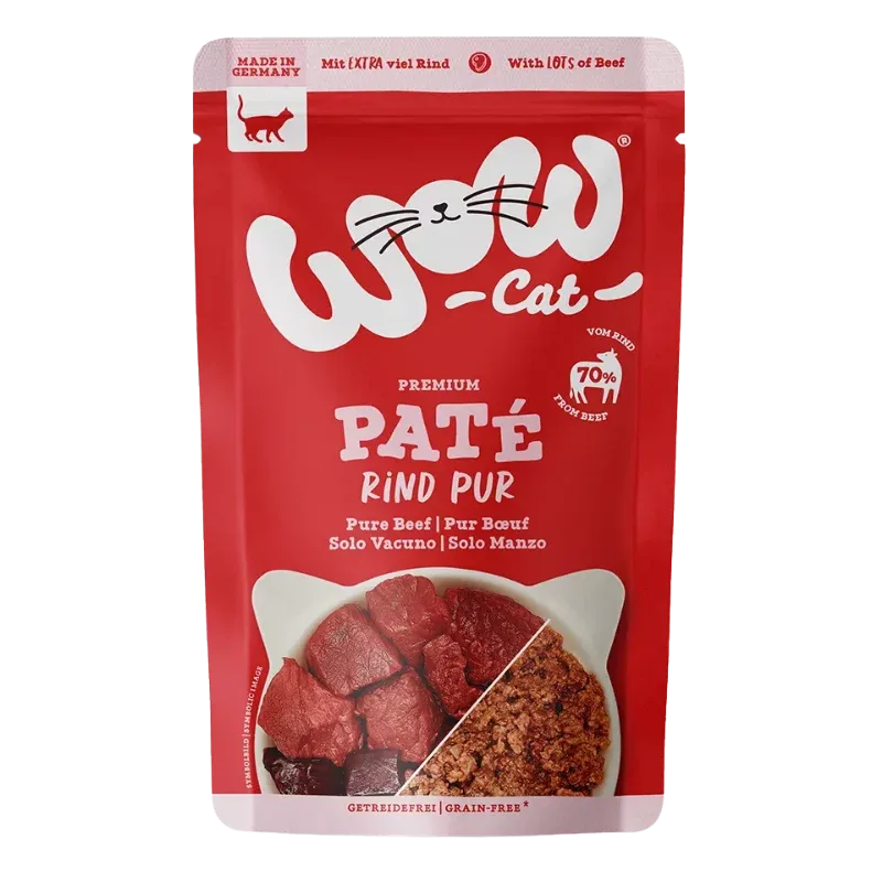Wow Cat PB Adult Rind Pur 125g