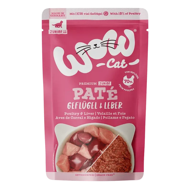 Wow Cat PB Junior Geflügel & Leber 125g