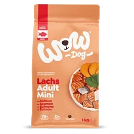 WOW DOG Adult Lachs mit Spinat Minis
