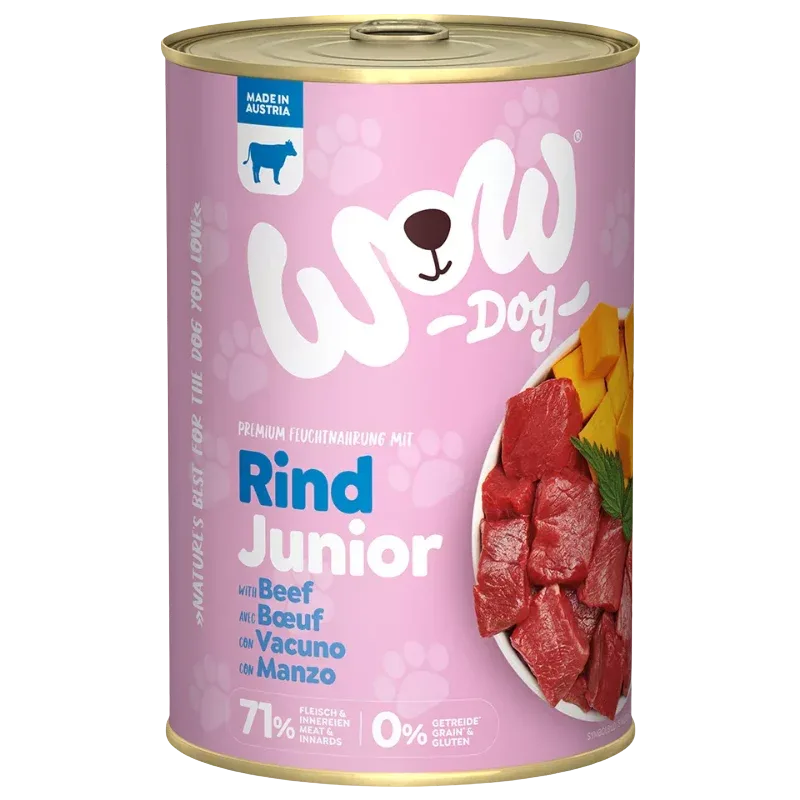 Wow Dog Dose Junior Rind 400g