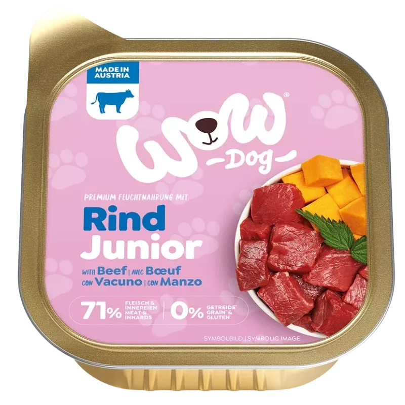 Wow Dog Schale Junior Rind 150g