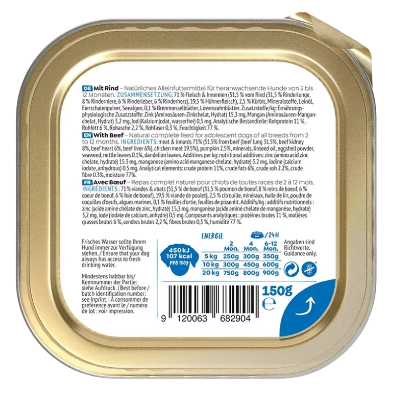 Wow Dog Schale Junior Rind 150g - Image 2