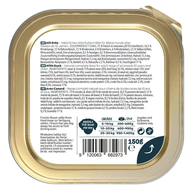 Wow Dog Schale Senior Ente 150g - Image 2