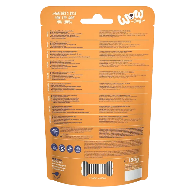 Wow Dog Superfood Soft Cubes Pferd 150 g - Image 2