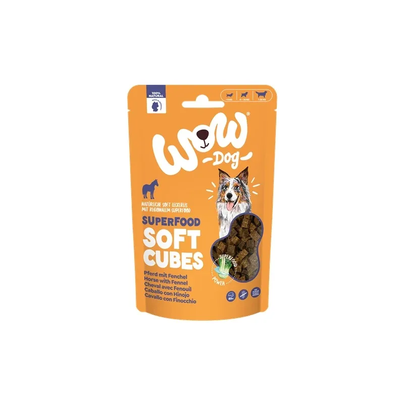 WOW DOG Superfood Soft Cubes Pferd