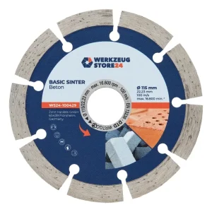 WS24 Diamanttrennscheibe Einfach Sinter Beton 115 mm - WS24-100429 - HaustierPro