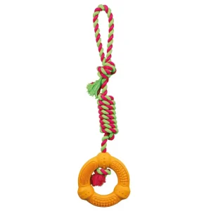 Wurf Trixie Denta Fun Ring am Tau Naturgummi 12 cm 41 cm | 41795 - HaustierPro