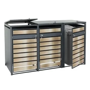 XL Mülltonnenverkleidung MCW-J81 3er/6er, Golden - HaustierPro