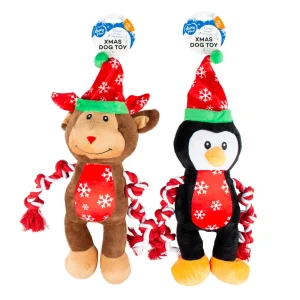 Xmas Plüsch Pinguin oder Rentier für Hunde